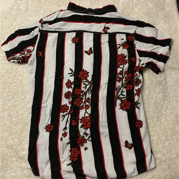 Mens cherry blossom short sleeve woven top - Picture 5 of 9